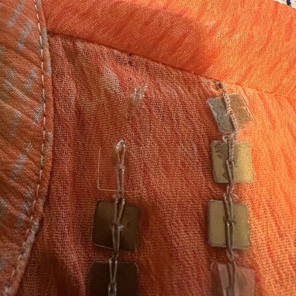 Chicos Women’s Top Sz 2 Large Sheer Sequin - Picture 6 of 6